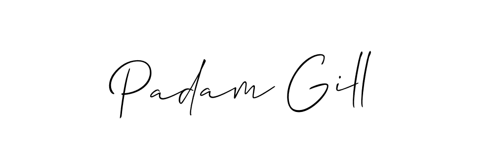 Also we have Padam Gill name is the best signature style. Create professional handwritten signature collection using Allison_Script autograph style. Padam Gill signature style 2 images and pictures png