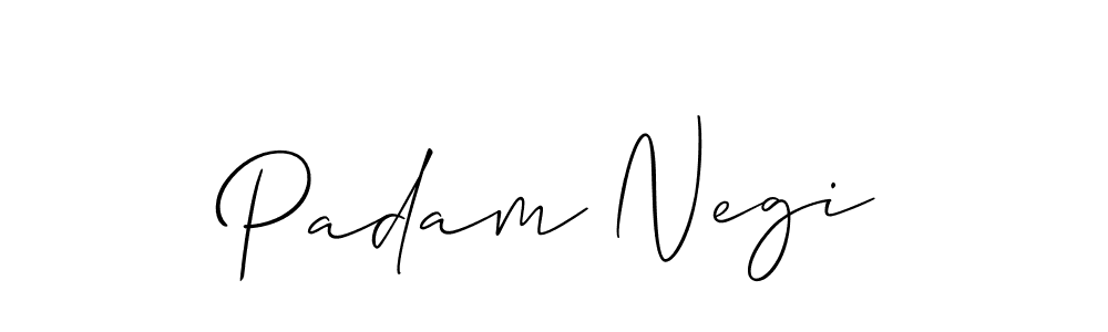 Allison_Script is a professional signature style that is perfect for those who want to add a touch of class to their signature. It is also a great choice for those who want to make their signature more unique. Get Padam Negi name to fancy signature for free. Padam Negi signature style 2 images and pictures png