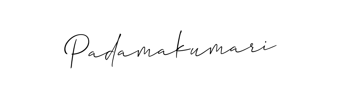 How to Draw Padamakumari signature style? Allison_Script is a latest design signature styles for name Padamakumari. Padamakumari signature style 2 images and pictures png