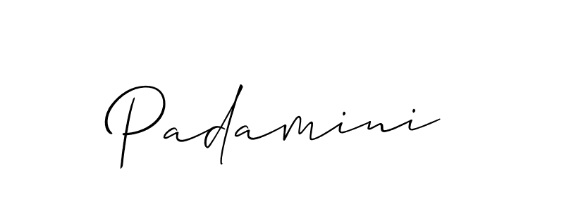 Allison_Script is a professional signature style that is perfect for those who want to add a touch of class to their signature. It is also a great choice for those who want to make their signature more unique. Get Padamini name to fancy signature for free. Padamini signature style 2 images and pictures png