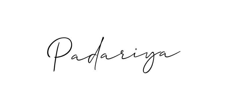 How to make Padariya name signature. Use Allison_Script style for creating short signs online. This is the latest handwritten sign. Padariya signature style 2 images and pictures png