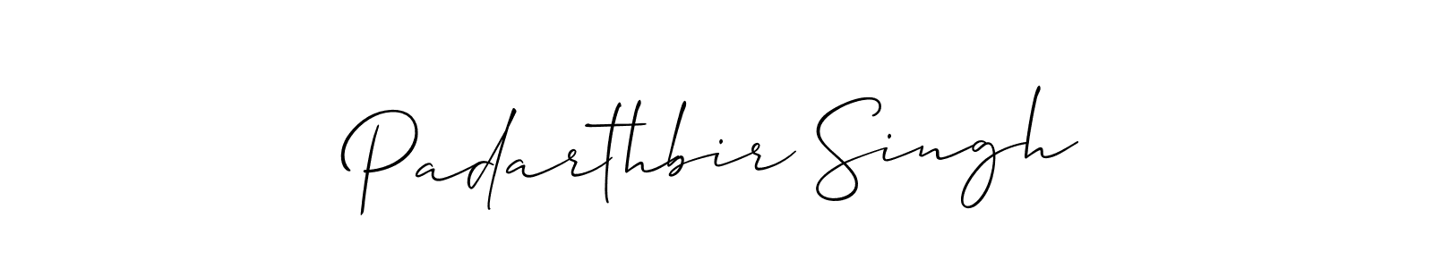 Also we have Padarthbir Singh name is the best signature style. Create professional handwritten signature collection using Allison_Script autograph style. Padarthbir Singh signature style 2 images and pictures png