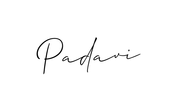 Design your own signature with our free online signature maker. With this signature software, you can create a handwritten (Allison_Script) signature for name Padavi. Padavi signature style 2 images and pictures png