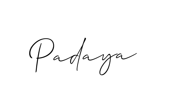 You should practise on your own different ways (Allison_Script) to write your name (Padaya) in signature. don't let someone else do it for you. Padaya signature style 2 images and pictures png