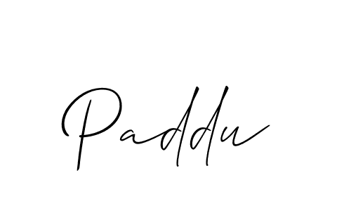 Also we have Paddu name is the best signature style. Create professional handwritten signature collection using Allison_Script autograph style. Paddu signature style 2 images and pictures png