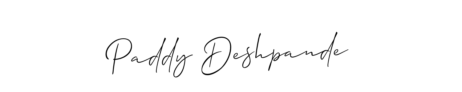 How to make Paddy Deshpande signature? Allison_Script is a professional autograph style. Create handwritten signature for Paddy Deshpande name. Paddy Deshpande signature style 2 images and pictures png