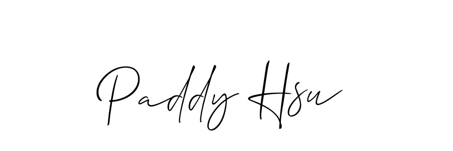 Allison_Script is a professional signature style that is perfect for those who want to add a touch of class to their signature. It is also a great choice for those who want to make their signature more unique. Get Paddy Hsu name to fancy signature for free. Paddy Hsu signature style 2 images and pictures png