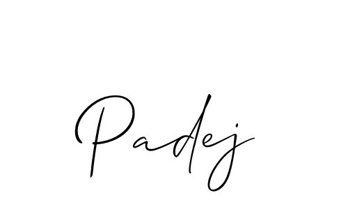 Also You can easily find your signature by using the search form. We will create Padej name handwritten signature images for you free of cost using Allison_Script sign style. Padej signature style 2 images and pictures png
