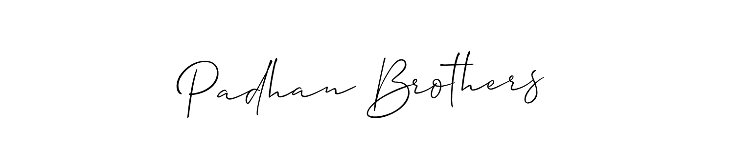 It looks lik you need a new signature style for name Padhan Brothers. Design unique handwritten (Allison_Script) signature with our free signature maker in just a few clicks. Padhan Brothers signature style 2 images and pictures png