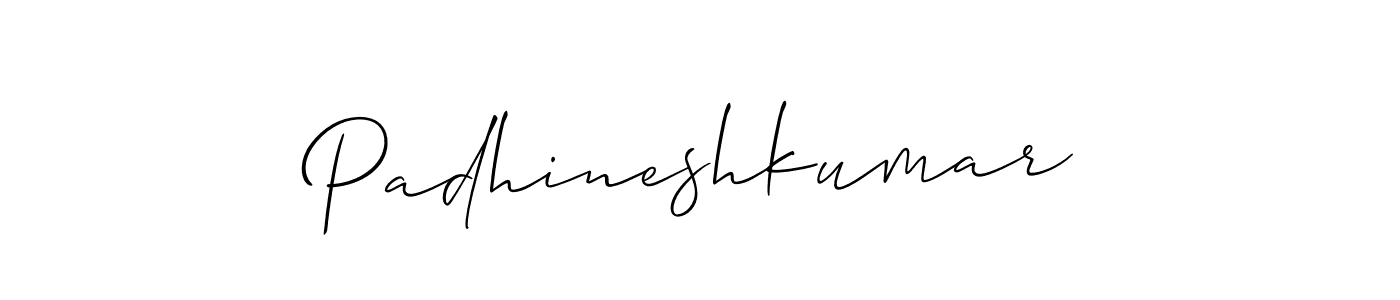 Design your own signature with our free online signature maker. With this signature software, you can create a handwritten (Allison_Script) signature for name Padhineshkumar. Padhineshkumar signature style 2 images and pictures png