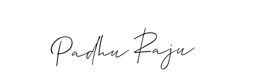 It looks lik you need a new signature style for name Padhu Raju. Design unique handwritten (Allison_Script) signature with our free signature maker in just a few clicks. Padhu Raju signature style 2 images and pictures png