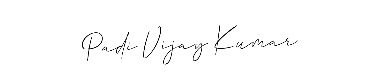 How to make Padi Vijay Kumar signature? Allison_Script is a professional autograph style. Create handwritten signature for Padi Vijay Kumar name. Padi Vijay Kumar signature style 2 images and pictures png