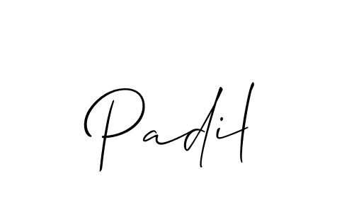 Similarly Allison_Script is the best handwritten signature design. Signature creator online .You can use it as an online autograph creator for name Padil. Padil signature style 2 images and pictures png