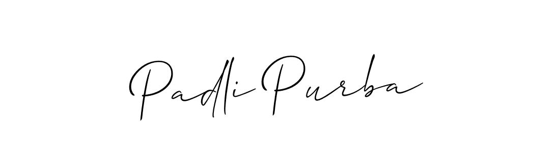 if you are searching for the best signature style for your name Padli Purba. so please give up your signature search. here we have designed multiple signature styles  using Allison_Script. Padli Purba signature style 2 images and pictures png