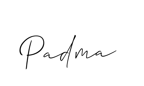 Create a beautiful signature design for name Padma. With this signature (Allison_Script) fonts, you can make a handwritten signature for free. Padma signature style 2 images and pictures png