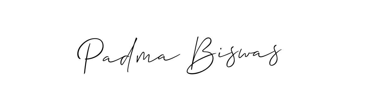 Allison_Script is a professional signature style that is perfect for those who want to add a touch of class to their signature. It is also a great choice for those who want to make their signature more unique. Get Padma Biswas name to fancy signature for free. Padma Biswas signature style 2 images and pictures png