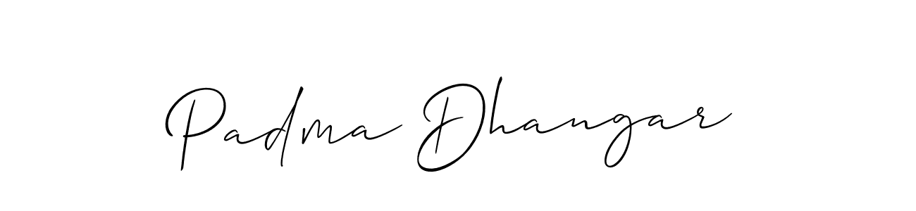 Check out images of Autograph of Padma Dhangar name. Actor Padma Dhangar Signature Style. Allison_Script is a professional sign style online. Padma Dhangar signature style 2 images and pictures png