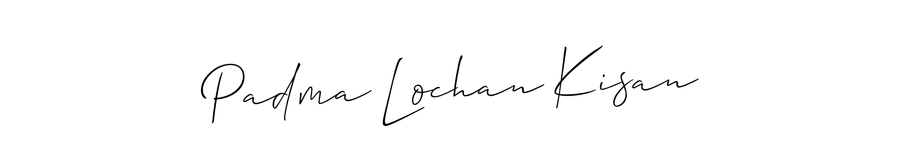 Make a beautiful signature design for name Padma Lochan Kisan. With this signature (Allison_Script) style, you can create a handwritten signature for free. Padma Lochan Kisan signature style 2 images and pictures png