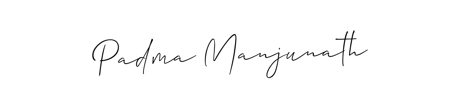 How to make Padma Manjunath name signature. Use Allison_Script style for creating short signs online. This is the latest handwritten sign. Padma Manjunath signature style 2 images and pictures png