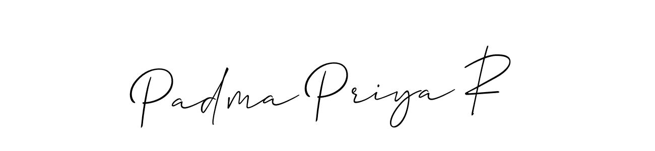 It looks lik you need a new signature style for name Padma Priya R. Design unique handwritten (Allison_Script) signature with our free signature maker in just a few clicks. Padma Priya R signature style 2 images and pictures png