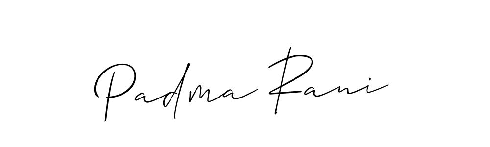Similarly Allison_Script is the best handwritten signature design. Signature creator online .You can use it as an online autograph creator for name Padma Rani. Padma Rani signature style 2 images and pictures png