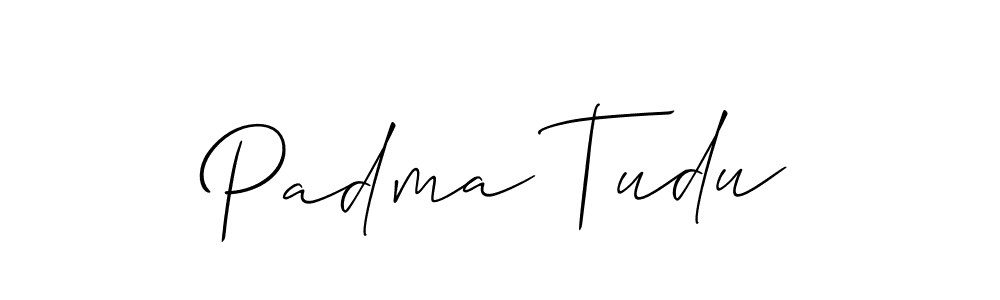 How to make Padma Tudu name signature. Use Allison_Script style for creating short signs online. This is the latest handwritten sign. Padma Tudu signature style 2 images and pictures png
