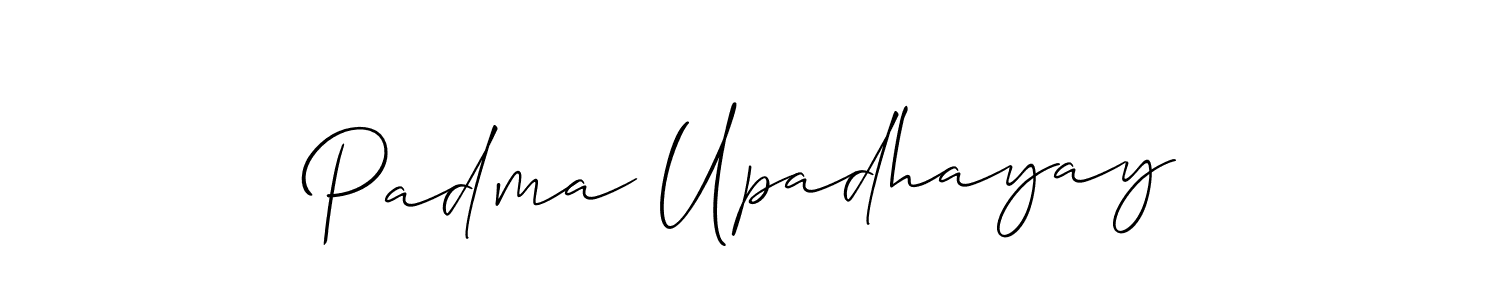 Design your own signature with our free online signature maker. With this signature software, you can create a handwritten (Allison_Script) signature for name Padma Upadhayay. Padma Upadhayay signature style 2 images and pictures png