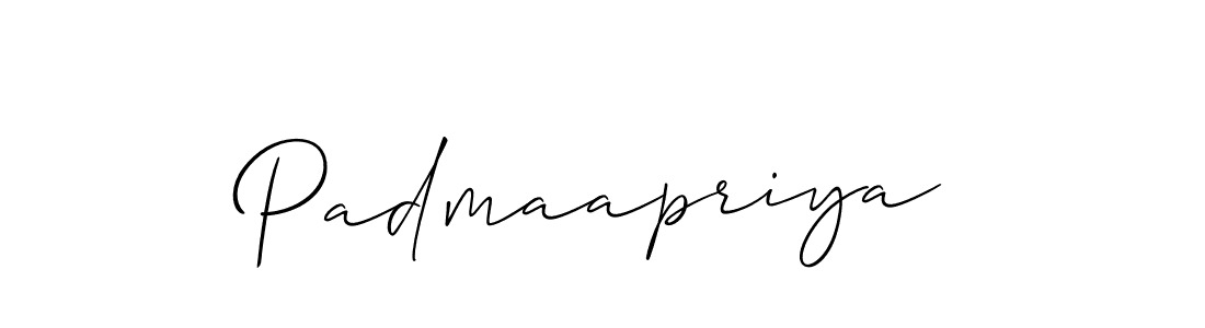 How to make Padmaapriya signature? Allison_Script is a professional autograph style. Create handwritten signature for Padmaapriya name. Padmaapriya signature style 2 images and pictures png