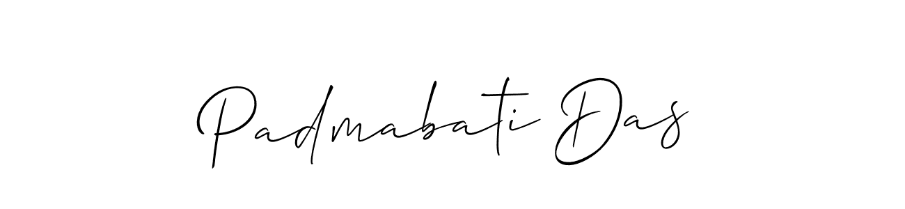 Create a beautiful signature design for name Padmabati Das. With this signature (Allison_Script) fonts, you can make a handwritten signature for free. Padmabati Das signature style 2 images and pictures png