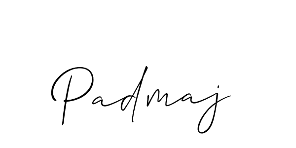 Use a signature maker to create a handwritten signature online. With this signature software, you can design (Allison_Script) your own signature for name Padmaj. Padmaj signature style 2 images and pictures png