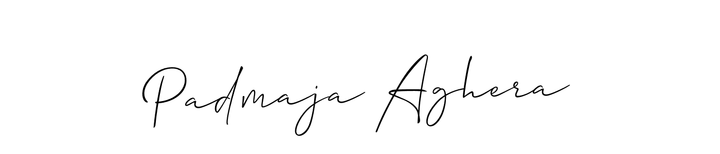 Allison_Script is a professional signature style that is perfect for those who want to add a touch of class to their signature. It is also a great choice for those who want to make their signature more unique. Get Padmaja Aghera name to fancy signature for free. Padmaja Aghera signature style 2 images and pictures png