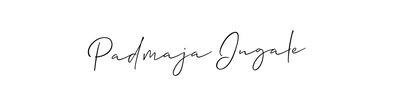 You should practise on your own different ways (Allison_Script) to write your name (Padmaja Ingale) in signature. don't let someone else do it for you. Padmaja Ingale signature style 2 images and pictures png