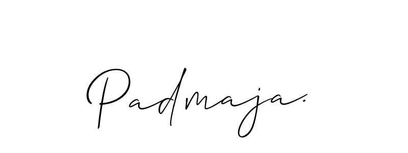 Make a beautiful signature design for name Padmaja.. With this signature (Allison_Script) style, you can create a handwritten signature for free. Padmaja. signature style 2 images and pictures png