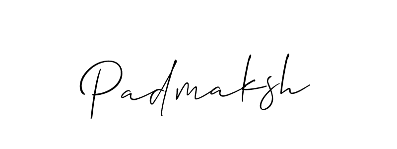 Use a signature maker to create a handwritten signature online. With this signature software, you can design (Allison_Script) your own signature for name Padmaksh. Padmaksh signature style 2 images and pictures png