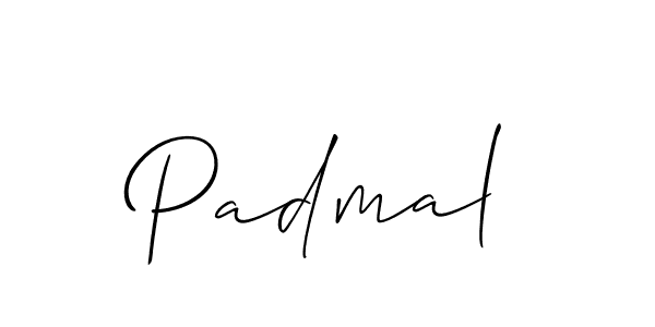 Use a signature maker to create a handwritten signature online. With this signature software, you can design (Allison_Script) your own signature for name Padmal. Padmal signature style 2 images and pictures png