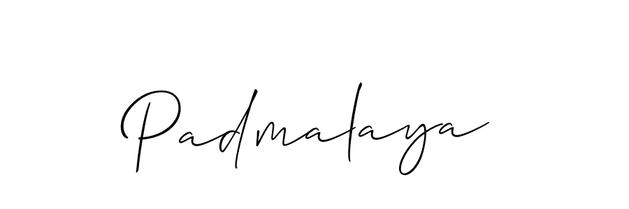 The best way (Allison_Script) to make a short signature is to pick only two or three words in your name. The name Padmalaya include a total of six letters. For converting this name. Padmalaya signature style 2 images and pictures png