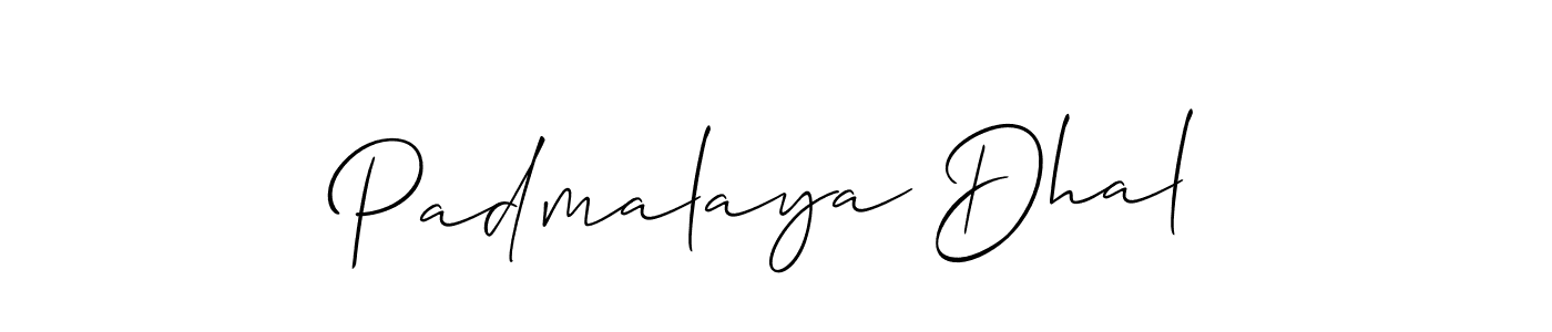 The best way (Allison_Script) to make a short signature is to pick only two or three words in your name. The name Padmalaya Dhal include a total of six letters. For converting this name. Padmalaya Dhal signature style 2 images and pictures png