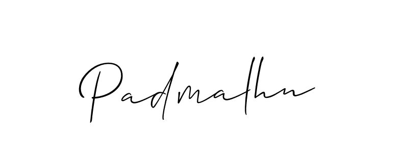 Allison_Script is a professional signature style that is perfect for those who want to add a touch of class to their signature. It is also a great choice for those who want to make their signature more unique. Get Padmalhn name to fancy signature for free. Padmalhn signature style 2 images and pictures png