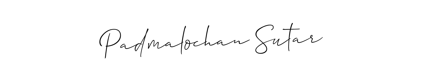 It looks lik you need a new signature style for name Padmalochan Sutar. Design unique handwritten (Allison_Script) signature with our free signature maker in just a few clicks. Padmalochan Sutar signature style 2 images and pictures png