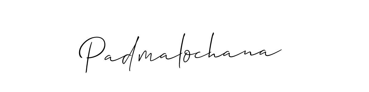 Create a beautiful signature design for name Padmalochana. With this signature (Allison_Script) fonts, you can make a handwritten signature for free. Padmalochana signature style 2 images and pictures png