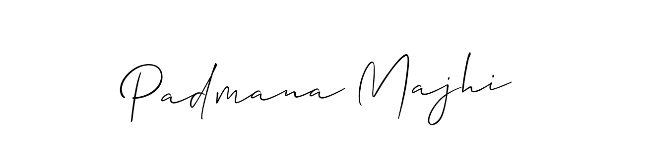 Make a beautiful signature design for name Padmana Majhi. With this signature (Allison_Script) style, you can create a handwritten signature for free. Padmana Majhi signature style 2 images and pictures png