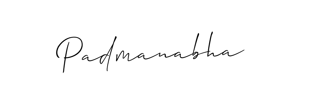 Make a beautiful signature design for name Padmanabha. With this signature (Allison_Script) style, you can create a handwritten signature for free. Padmanabha signature style 2 images and pictures png