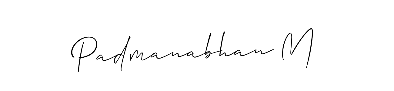Padmanabhan M stylish signature style. Best Handwritten Sign (Allison_Script) for my name. Handwritten Signature Collection Ideas for my name Padmanabhan M. Padmanabhan M signature style 2 images and pictures png