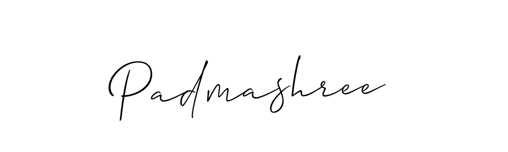 Use a signature maker to create a handwritten signature online. With this signature software, you can design (Allison_Script) your own signature for name Padmashree. Padmashree signature style 2 images and pictures png