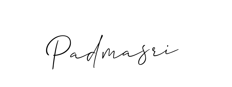 Design your own signature with our free online signature maker. With this signature software, you can create a handwritten (Allison_Script) signature for name Padmasri. Padmasri signature style 2 images and pictures png