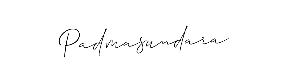 Make a beautiful signature design for name Padmasundara. With this signature (Allison_Script) style, you can create a handwritten signature for free. Padmasundara signature style 2 images and pictures png