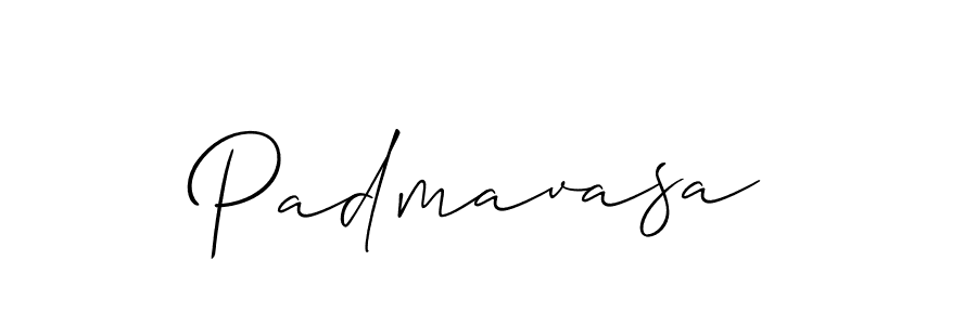 Allison_Script is a professional signature style that is perfect for those who want to add a touch of class to their signature. It is also a great choice for those who want to make their signature more unique. Get Padmavasa name to fancy signature for free. Padmavasa signature style 2 images and pictures png