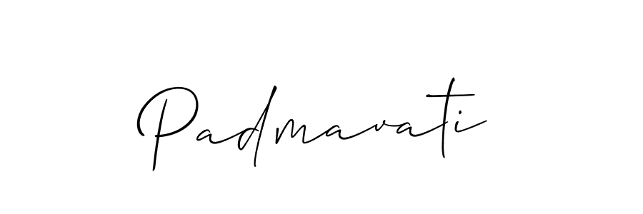Design your own signature with our free online signature maker. With this signature software, you can create a handwritten (Allison_Script) signature for name Padmavati. Padmavati signature style 2 images and pictures png