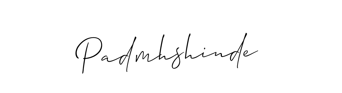 Make a beautiful signature design for name Padmhshinde. With this signature (Allison_Script) style, you can create a handwritten signature for free. Padmhshinde signature style 2 images and pictures png