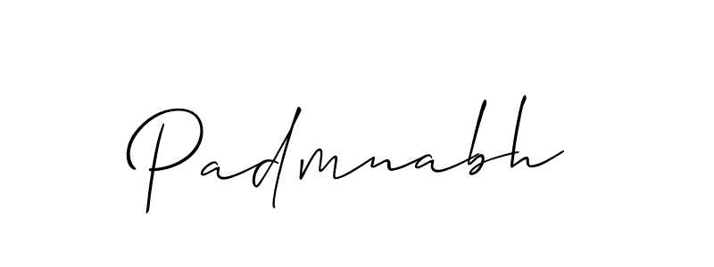 Create a beautiful signature design for name Padmnabh. With this signature (Allison_Script) fonts, you can make a handwritten signature for free. Padmnabh signature style 2 images and pictures png